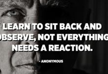 Learn to Sit Back and Observe. Not Everything Need - Tymoff
